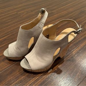 Franco Sarto Gray Wedge Sandals
